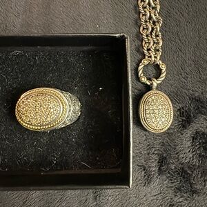 Effy is elegant vintage 18K 925 ring, pendant and necklace